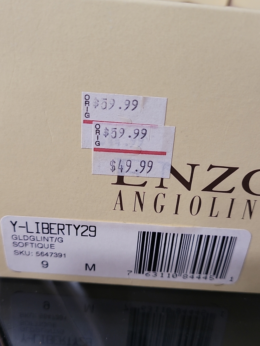 Vintage Enzo Angiolini Gold Ballet Flats Loafers - Picture 6 of 6
